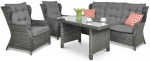 Lauko baldų komplektas TRIVENTO DINING 3, Dark Pilkas