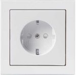 ABB Lizdas su įžeminimu, 250 V/16 A, IP21, su rėmeliu, baltas