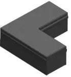 Magnetinio bėgelio ZAMBELIS MINI kampinis sujungimas, juodas, 22257