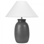 Beliani Lampa stołowa PATILLAS Ceramika Juodas