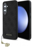 Guess GUHCS24FEGF4GGR Samsung Galaxy S24 FE S721 dėklas telefonui pilkos spalvos hardcase 4G Charms Collection