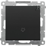 Kontakt-Simon Bell mygtukas Kontakt-Simon 55 TD1.01/149 modulis 10 AX, 250V~, greitos jungtys, matinė juoda