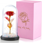 Extralink Pradžia | Amžina rožė stikle | &scaron;viečiantis raudonas &scaron;viesos diodas