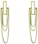 Marc Malone Gražūs auksu padengti kabantys auskarai Ryan Gold Earrings MCE24028G