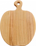 Serviravimo pjaustymo lentelė &bdquo;Obuolio&ldquo; formos, i&scaron; uosio medienos 34.5cm &times; 27cmX2 cm