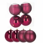 Kalėdiniai žaisliukai Springos 12 cm 4 vnt bordo