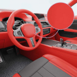 Automobilio plėvelės, 2vnt., matinės raudonos, 100x150cm