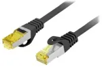 LANBERG Patchcord CAT.6A S/FTP LSZH CU 10m juodas Fluke Passed