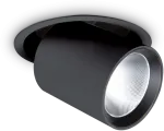 20W LED įleidžiamo montavimo &scaron;viestuvas NOVA, juodas, 3000K, reguliuojamas, 364438