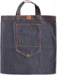 Sulankstomas džinsinis pirkinių mai&scaron;elis, su ki&scaron;ene, trumpos rankenos