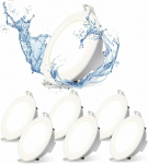 Aigostar įleidžiamas LED &scaron;viestuvas IP65, 4, 8 W, 4000 K, 87 x 35 mm, baltas, 6 vnt.
