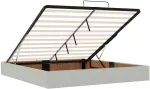 Otmana lova su matracsu ir LED &Scaron;viesiai pilka 200 x 200 cm