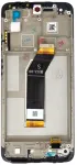 LCD ekranas + jutiklinis blokas + priekinis dangtelis, skirtas Xiaomi Redmi 10 (2022) juodas (techninės priežiūros paketas)