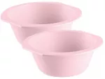 MTM plastikinis MAŽAS dubenėlių rinkinys i&scaron; 2 dalių &Oslash; 15,5 cm auk&scaron;tis 6 cm ROŽINĖ