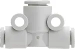 SMC PNEUMATIK Jungtis, įstatomasis, T formos, one-touch, &Oslash;10 mm žarnos jungtis i&scaron; polipropileno plastiko. 10 mm 10 mm Tipas: KQ2T10-00A