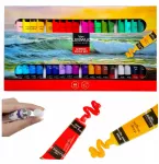 Bez Marki FARBY AKRYLOWE rożne kolory 40x20ml DUŻY KOMPLET FARB AKRYLOWYCH DLA DZIECI