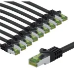 Goobay Kabelis krosowy CAT 8.1 su certyfikatem GHMT, S/FTP (PiMF), 3 m, pilka, komplektas 10 - Długość kabla 3 m