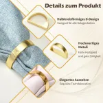 12 servetėlių žiedų rinkinys, metaliniai servetėlių žiedai, eleganti&scaron;kos servetėlių sagtys, auksinis servetėlių žiedas, servetėlių sagtys, tinkamos stalo dekoravimui, diena, velykos, vestuvės, jubiliejus