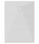 Stačiakampis du&scaron;o padėklas 120x80 akmens ra&scaron;to 2,6 cm baltas su sifonu