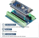 Dubeuyew Nano modulis lituota Nano plok&scaron;tė Ch340 Chip 5v 16mhz Arduino su i&scaron;vadų plok&scaron;te + vienas Micro Usb kabelis + vienas 0.96" 128x64 12864 pikselių Oled Lcd ekranas
