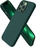 Ornarto silikoninis dėklas, suderinamas su iphone 13 pro 6.1, itin plonas, pilnos apsaugos skysto silikono telefono dėklas, skirtas iphone 13 pro (2021) 6.1 colio, alyvuogių žalias
