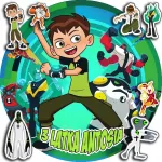 Vaflinis torto papuo&scaron;imas 30cm - Ben 10 ten + vardas + nemokamai! 24cm 26cm