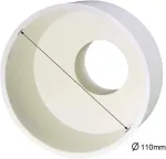 Ventiliatorius Sourcing map pvc movos patefonas patefono vamzdžio adapterio jungtis vamzdžio jungtis 110 mm x 50 mm