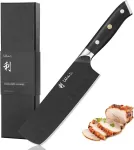 Wakoli Titanium Noir Nakiri peilis 17 cm I auk&scaron;čiausios kokybės nerūdijančio plieno virtuvinis peilis su juoda titano danga I ergonomi&scaron;ka G10 rankena I a&scaron;trus profesionalus peilis stilingoje dovanų dėžutėje