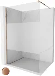 Mexen Kioto Walk-in du&scaron;o sienelė 100 x 200 cm Rose Gold stiklas 8 mm