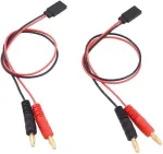 Adapteris: Futaba į 4mm bananų ki&scaron;tuką, 30cm laidas (2 vnt.)