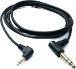 Audio kabelis 6.35mm į 3.5mm kampuotas, 180 cm