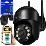 Objektyvas Lauko Ip Wifi 5x priartinimo 8mp juoda 270&deg; pasukama kamera icsee su sekimu