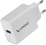 Uniqo 18 W greito įkrovimo 3.0 sieninis įkroviklis, Usb jungtis greitam įkrovimui, iki 80% i&scaron;maniojo telefono įkrovimo per 30 minučių, Eu ki&scaron;tukas