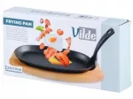 Ketaus keptuvė ant serviravimo lentos kar&scaron;tam patiekalui, lėk&scaron;tė sizzler Vilde