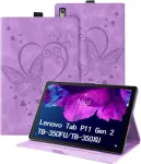 Auslbin dėklas, skirtas lenovo tab p11 (2nd gen) 11.5 colių tb-350fu/tb-350xu 2022 pu odinis dėklas su stovu, apsauginis dėklas, skirtas lenovo tab p11 (2nd gen) 11.5 colių, violetinis