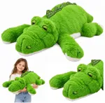 Lean Toys Žalias Weighted Plush Crocodile Cuddly Toy (75 cm)