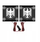 Led kampinės lentelės Vokietijos herbas 2 vnt. 15x15 cm