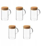 Ikea 365+ Dzbanas su kam&scaron;teliu, 1.5 l, bespalvis stiklas