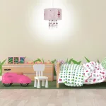 Relaxdays pakabinamas &scaron;viestuvas mergaitėms, vaiki&scaron;kas lubinis &scaron;viestuvas su balerinos atspaudu, pakabinamas &scaron;viestuvas su žvaigždžių mobiliu, rožinis