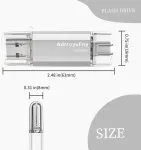 Adrreyufny Usb atmintinė 128gb 2.0 Usb C atmintinės 2-in-1 Type-c Otg atmintinė Dual atmintinės Usb atmintinė, skirta Pc/laptop/type C mobiliajam telefonui - sidabrinė