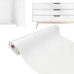 Balta matinė lipni plėvelė baldams, durims, stalvir&scaron;iams, D сам pasidaryk pats, plotis 76 cm