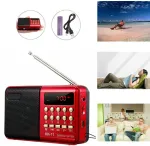 Mini ne&scaron;iojamas ki&scaron;eninis radijas fm am usb virtuvinis su akumuliatoriumi mažas