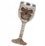 Stiklinė kaukolė skeletas vintage
