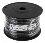 Wentronic Modulio kabelis, 6P, ritininis, 100 m DELTACO juodas / MD-15S