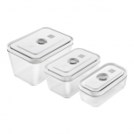 Stiklinių vakuuminių indų rinkinys ZWILLING Fresh & Save, dydžiai: S/M/L, 3 vnt. komplekte