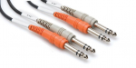 Kabelis Hosa 6,3 mm x2 lizdas &ndash; 6,3 mm x 2 4 m juoda lizdas (CSS-204)