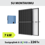 Saulės elektrinės komplektas 7kW su montavimu: Inverteris Solplanet ASW 8K-LT-G2 Pro + TrinaSolar VERTEX S saulės moduliai