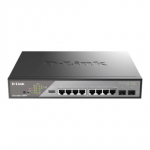 &Scaron;akotuvas D-Link DSS-200G-10MPP/E 8-Port 10/100/1000 PoE Gigabit Ethernet Surveillance Switch
