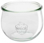 Patentuotas stiklas Weck Tulip 580 ml &Oslash;10,8x8,4 cm be dangtelio Stiklas, 30 vnt./dėžutėje