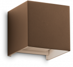 Sieninis &scaron;viestuvas Ideal Lux 12W LED sieninis fasado &scaron;viestuvas ATOM, kavos sp., 3000K, IP54, 313443